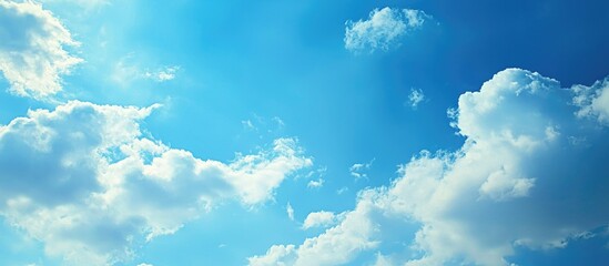 Poster - Blue Sky With Cloud Background Blue Sky And Clound For Background