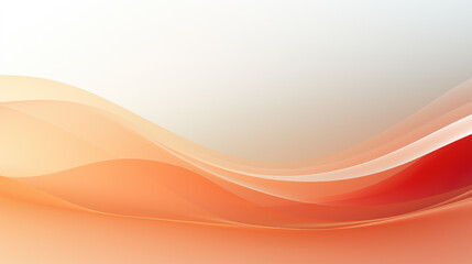 Poster - A minimalist design of orange and white waves flowing across a tranquil backdrop, conveying simplicity and elegance in motion.