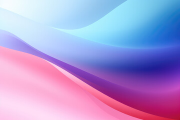 Poster - This image features a soft, flowing pastel gradient with abstract waves blending cool blues with warm pinks, creating a soothing effect.