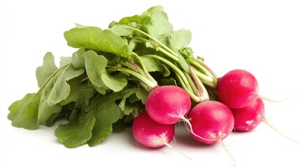 Aufkleber - Fresh radishes on a white backdrop
