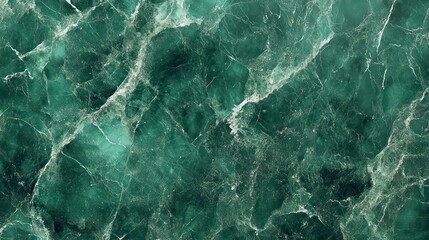 Poster - A close-up view of green marble with intricate veins and textures.