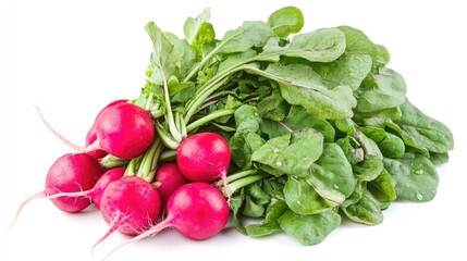 Aufkleber - Fresh radishes on a white backdrop