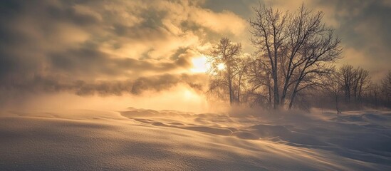 Aufkleber - Sunlight Cloud Winter Landscape Nature