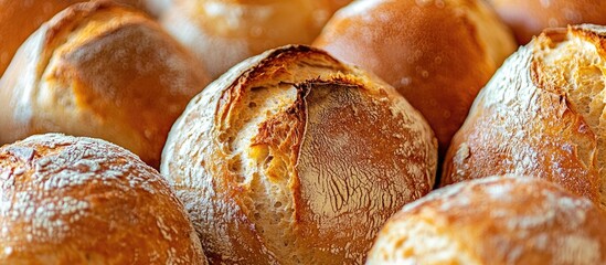 Poster - Round Loaf Of Bread Close Up Details Artisan Made At Market