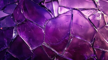 Aufkleber - Purple broken glass texture banner