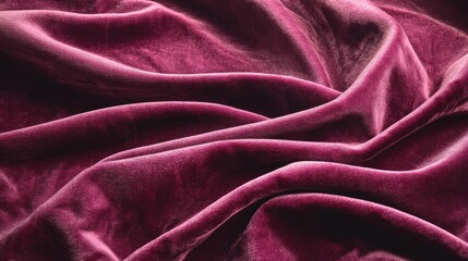 Leinwandbilder - Dark pink panne velvet fabric texture featuring elegant folds