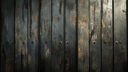 Aufkleber - Weathered wooden panels in a grunge style perfect for use as a textured background