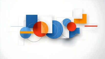 Fototapete - Sleek and Dynamic Geometric Abstract Design with Layered Vibrant Circles Perfect for Modern Business or Tech Presentation