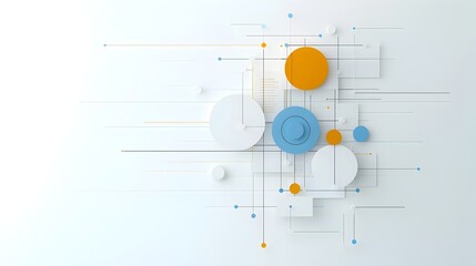 Poster - Elegant and contemporary geometric layout featuring a seamless arrangement of gradient circles creating a sleek and sophisticated design for professional business and technology presentations