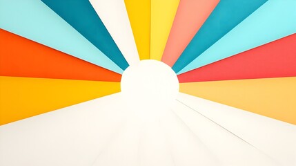 Fototapete - Vibrant Pop Art Abstract with Colorful Striped Graphic Patterns for Dynamic Covers Posters and Banners  Energetic and eye catching digital with a contemporary modern design