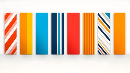 Poster - Vibrant colorful striped abstract background with a playful pop art aesthetic ideal for eye catching posters covers flyers and other dynamic design projects