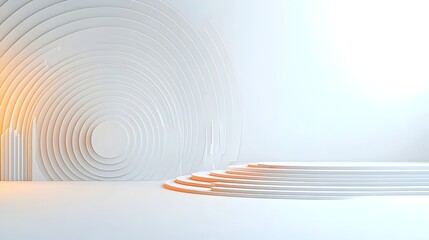 Fototapete - Elegant and Minimalist Geometric Abstract Background with Concentric Circles and Smooth Gradients Perfect for Business Presentation Designs Websites Brochures and Other Corporate Marketing Materials