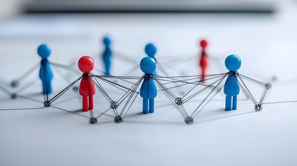 Aufkleber - a group of interconnected human figures standing together symbolizing a strong united community work