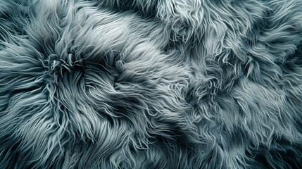 a close up of a furry animal fur textured with a blue background and a black background with a white border