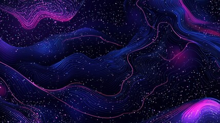 Poster - the background is an abstract background of lines and dots connecting digital data. concept of digit