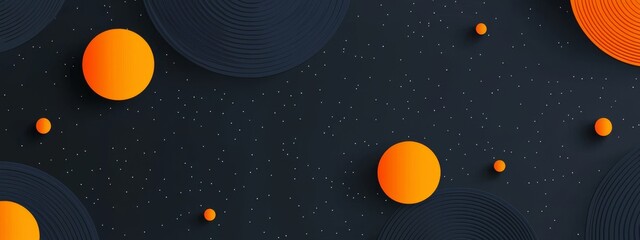 Poster - An abstract geometric wallpaper background. A circle wave and round shapes composition. Perfect for a wallpaper banner background or for landing pages.