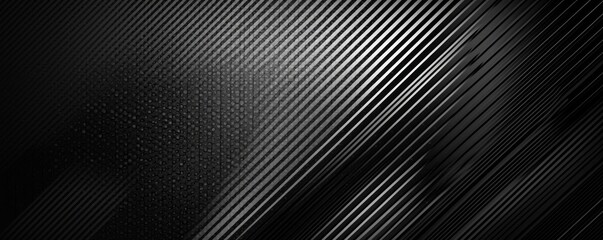 Poster - A geometric abstract black background with diagonal lines decoration is a modern graphic design element for banners, flyers, cards, brochure covers, or landing pages.