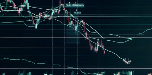 Poster - A financial chart displaying market trends and indicators for analysis.