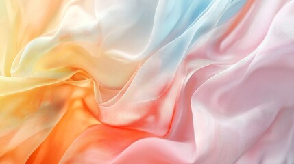 Poster - An abstract background with soft pastel waves. Gradient colors. For creating apps or products.