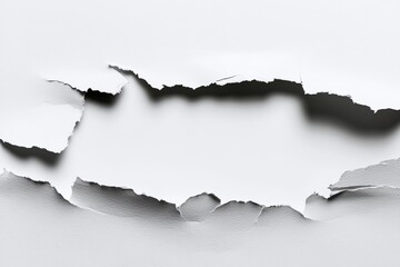 Poster - The edges of white paper ripped to pieces. Isolated objects for graphic design.