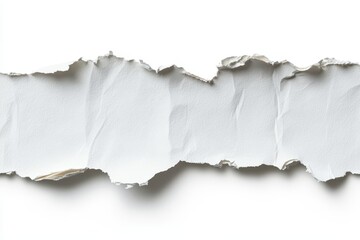 Poster - The edges of torn paper are realistic. Rips of white paper strips are present. Isolated objects for graphic design.