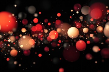 Poster - Dark Abstract Background with Scattered Dots