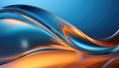Wall Mural - Abstract Swirling glass Wave