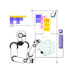 Poster - AI-Enhanced Product Design abstract concept vector illustration.