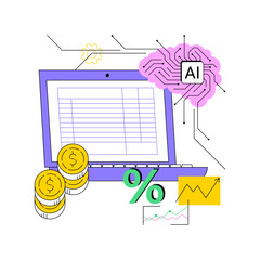 Poster - AI-Backed Dynamic Pricing abstract concept vector illustration.