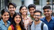 © N7 - Indian university students welcoming freshers with enthusiasm at the beginning of the academic year.