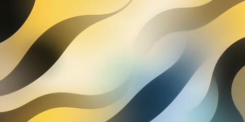 Sticker - Abstract background with flowing yellow, black, and blue lines.