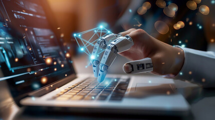 Poster - images of human working with AI.