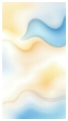 Sticker - Abstract background with soft blue and yellow waves.