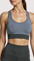 High-res mockup of activewear set sports bra  leggings made with performance fabrics