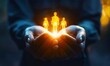 © Worrapol - Protecting Your Team: Hands gently cradling glowing human figures, symbolizing care, support, and the safeguarding of valuable employees. A powerful image for HR, leadership, and employee well-being.
