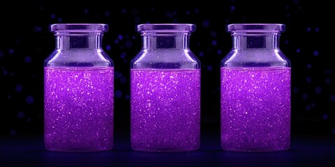 Poster - Glowing Liquid Catalysts Under UV Light Highlighting Innovative Chemical Breakthroughs