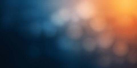 Sticker - Abstract blur background in cool blue and warm orange tones.