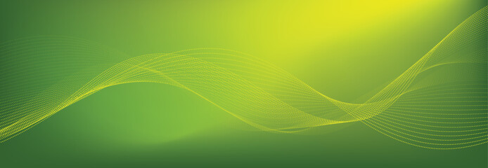 Abstract green gradient background with wavy lines. EPS10