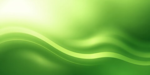 Sticker - Abstract green wave background with light.