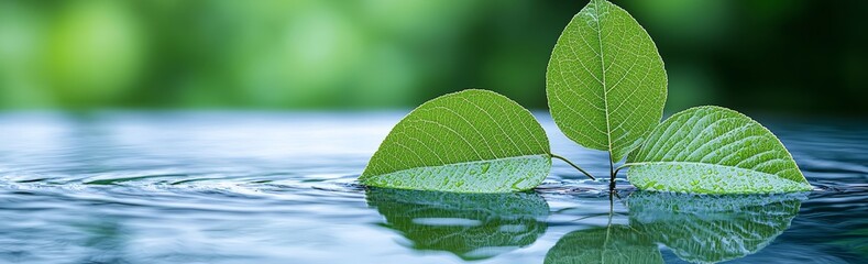 Poster - Plants and water in a blurry background