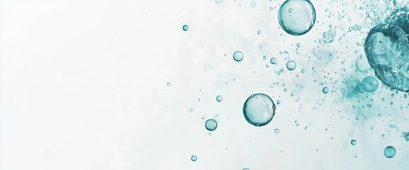 Poster - Oxygen bubbles from water. Isolated transparent background