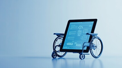 Poster - A digital tablet with accessibility options enabled on the screen, symbolizing inclusive technology, with room for text