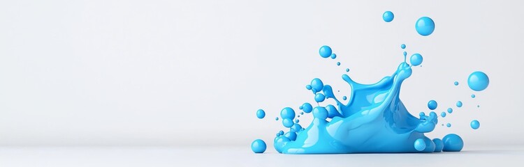 Aufkleber - Transparent Water Splashing And Flowing Isolated On White