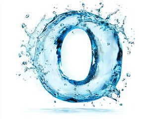 Aufkleber - A motion picture of water splashing on a white background