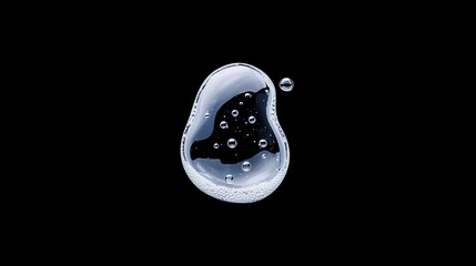 Poster - An image of close-up soda water bubbles fizzing up on black background to represent the explosion of a bomb from a carbonated drinks menu.