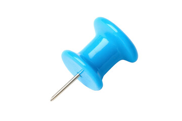 blue push pin isolated on transparent