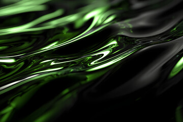 Black surface with reflections green water waves background simple spaces use us contemporary background graphic backdrop