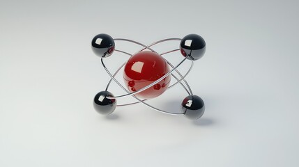 Poster - Dynamic Illustration of an Atom in Motion
