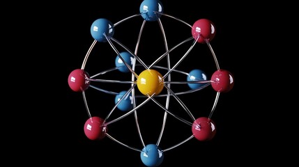 Poster - Colorful Representation of Electrons in Atom Structure