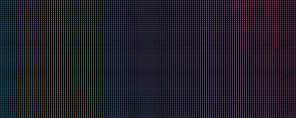 led video wall screen texture background, vector blue and red purple color light led diode dot grid 